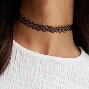 💕5 For$15 Hot Topic Elegant Black Choker Necklace